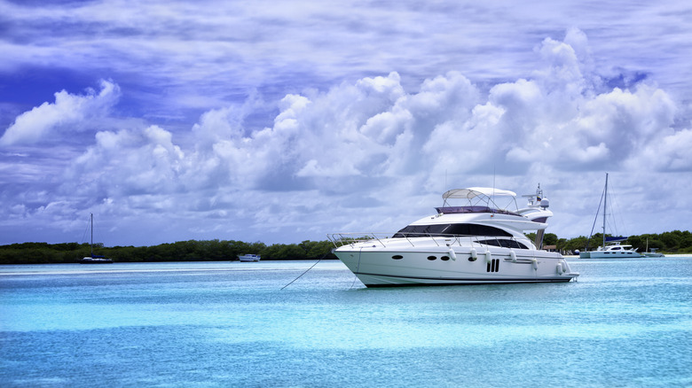 A yacht in the Caribbean